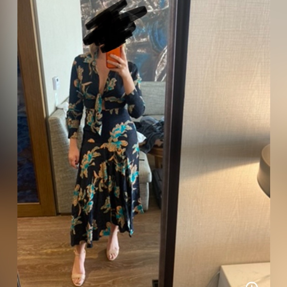 Sandro Paris Floral Tie-Front Dress - Picture 6 of 7